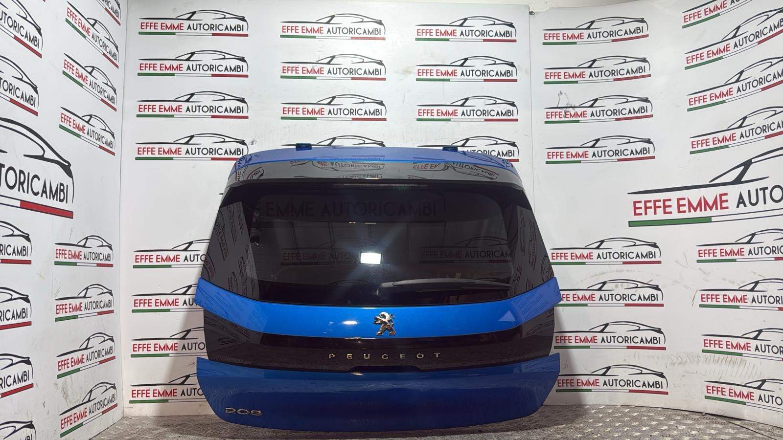 PORTELLONE BAULE PEUGEOT 208 SECONDA SERIE 2022 COLORE BLU COMPLETO DI LUNOTTO TERGICRISTALLI MANIGLIA E SERRATURA