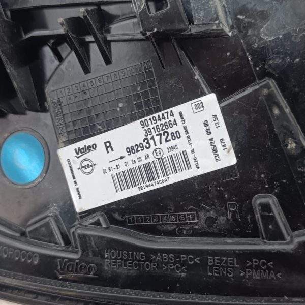 STOP ESTERNO DESTRO CORSA F 1.5 HDI SIGLA YH01