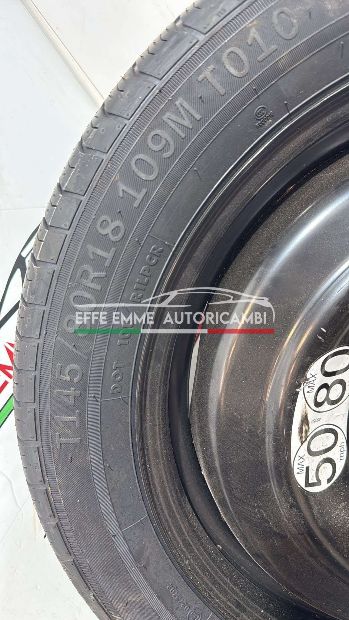 RUOTINO RUOTA SCORTA NISSAN QASHQAI MISURA 145 80 18 NUOVO ORIGINALE - immagine 6