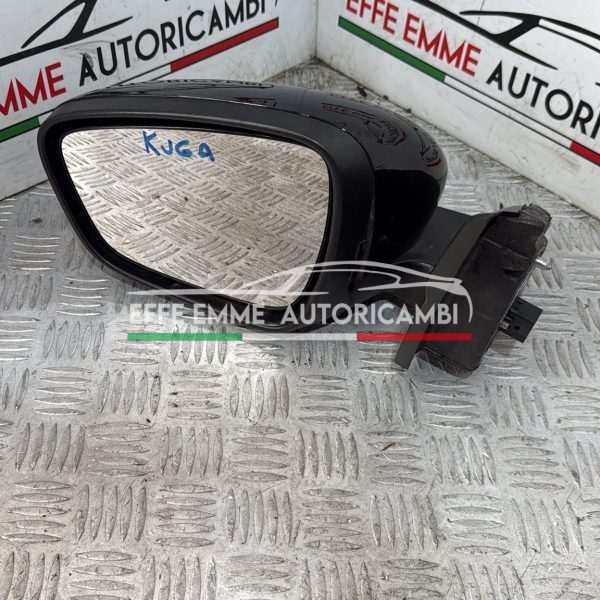 SPECCHIETTO SPECCHIO SINISTRO SX FORD KUGA 9 PIN CALOTTA COLORE NERO CON FRECCIA